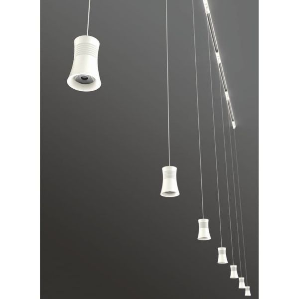 Luminária pendente LED rail PAGODA 12,5W 3000K Trifásica Branco 3000K 950 Lm/ 4000K 1050 Lm