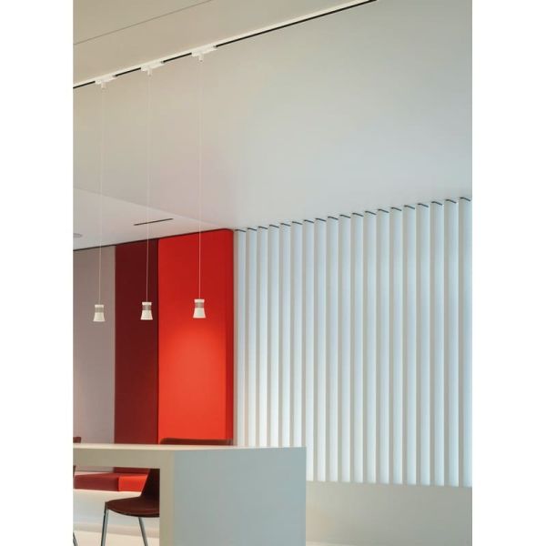 Suspension sur rail PAGODA LED 12,5W 3000K Triphasé Rail Blanc 3000K 950 Lm/ 4000K 1050 Lm