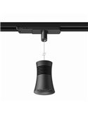 Lámpara colgante de carril LED PAGODA 12.5W 3000K Pista Trifásica Negro 3000K 950 Lm/ 4000K 1050 Lm