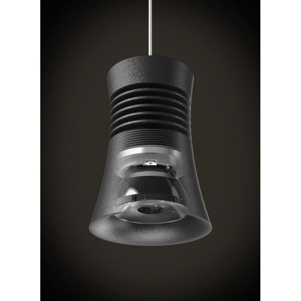 Lámpara colgante de carril LED PAGODA 12.5W 3000K Pista Trifásica Negro 3000K 950 Lm/ 4000K 1050 Lm