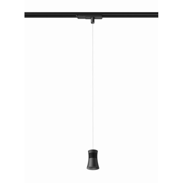 Lâmpada Pendente LED PAGODA 12.5W 3000K Preta Trifásica Trilha 3000K 950 Lm/ 4000K 1050 Lm