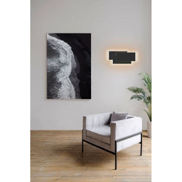 Aplique de pared LED interior TAHITI XL 36W 3000K 3240 Lm blanco/negro