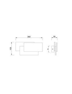 Aplique LED de interior TAHITI XL 12W 3000K 1080 Lm Blanco/Negro 2