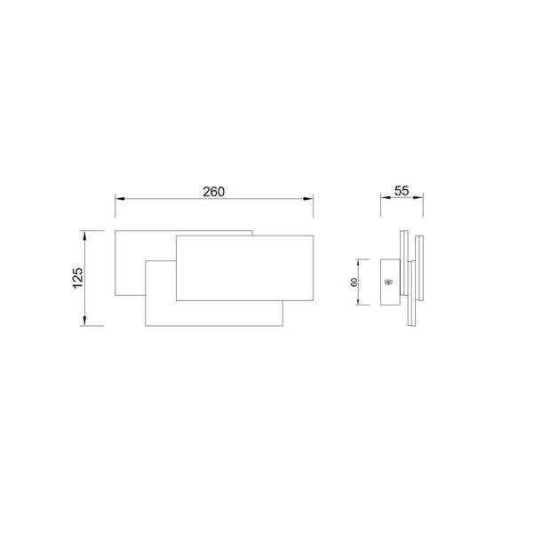 Aplique LED de interior TAHITI XL 12W 3000K 1080 Lm Blanco/Negro