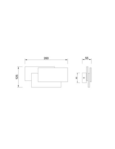 Aplique LED de interior TAHITI XL 12W 3000K 1080 Lm Blanco/Negro