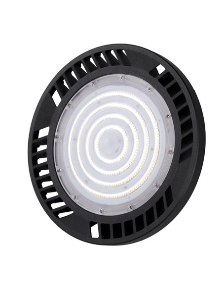 URANO Haute Baie LED Industrielle Noire Puissante 150W, 60º/90º/120º - 4000K-21000Lm/5000K-22500Lm