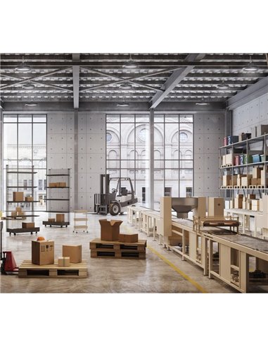 URANO Preto Industrial LED High Bay Potente 150W, 60º/90º/120º - 4000K-21000Lm/5000K-22500Lm