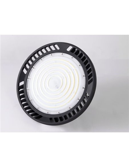 URANO Baie LED Industrielle Noire Très Puissante 200W, 60º/90º/120º - 4000K-28000Lm/5000K-30000Lm