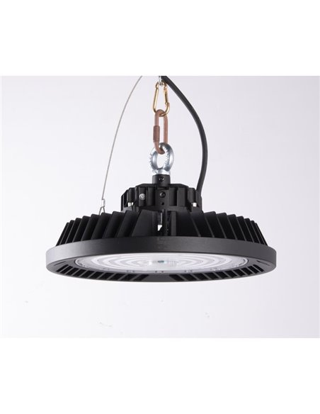 URANO Baie LED Industrielle Noire Très Puissante 200W, 60º/90º/120º - 4000K-28000Lm/5000K-30000Lm