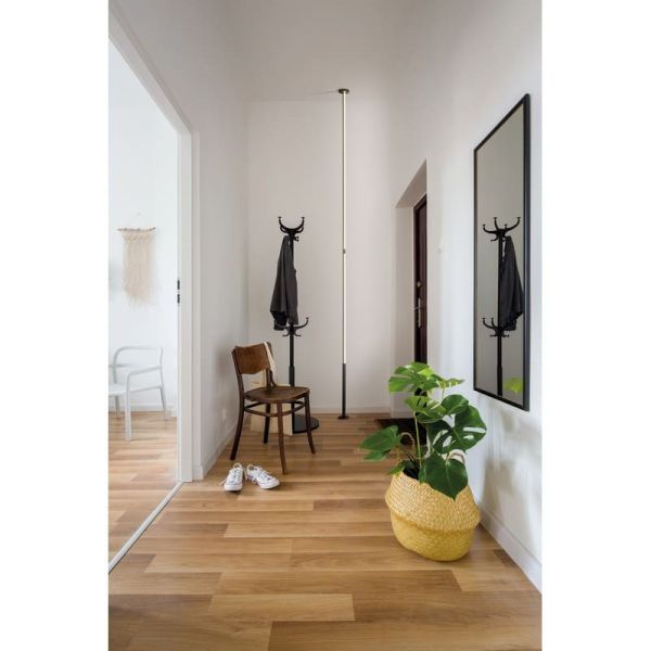 Lampadaire Salon LED VERTICAL (du sol au plafond 230-260cm) 36W Dimable 3000K 2160 Lm Blanc/Noir