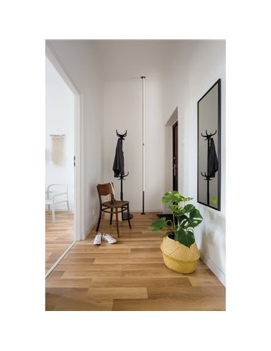 Candeeiro de pé LED VERTICAL para sala (do chão ao teto 230-260cm) 36W regulável 3000K 2160 Lm Branco/Preto