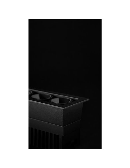 Downlight LED empotrable BLACK FOSTER MICRO RECESSED 3 Luces negro 2700K/3000K/4000K Dimmable/No Regulable Dali/Push