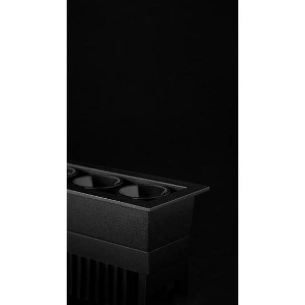 Downlight LED empotrable BLACK FOSTER MICRO RECESSED 3 Luces negro 2700K/3000K/4000K Dimmable/No Regulable Dali/Push