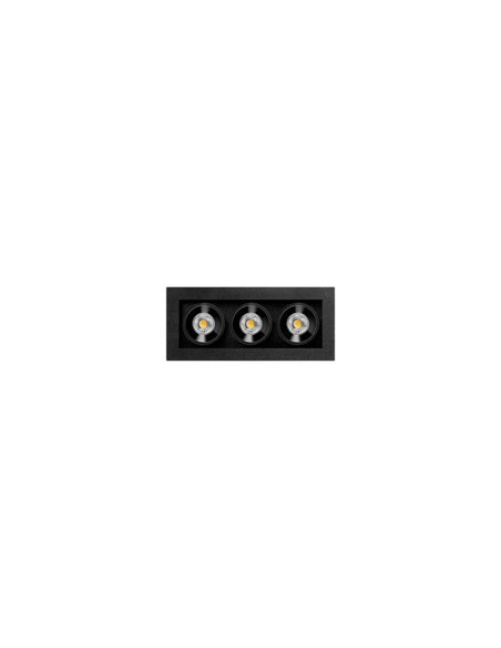 Downlight LED empotrable BLACK FOSTER MICRO RECESSED 3 Luces negro 2700K/3000K/4000K Dimmable/No Regulable Dali/Push