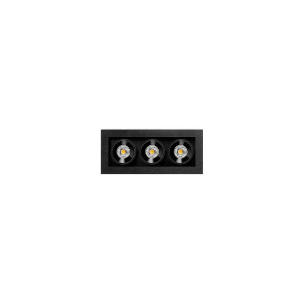 Downlight LED empotrable BLACK FOSTER MICRO RECESSED 3 Luces negro 2700K/3000K/4000K Dimmable/No Regulable Dali/Push