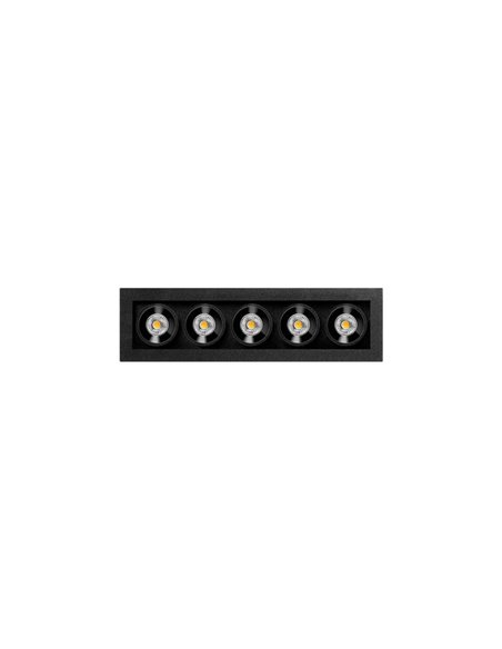 Downlight LED empotrable BLACK FOSTER MICRO RECESSED 5 Luces negro 2700K/3000K/4000K Dimmable/No Regulable Dali/Push