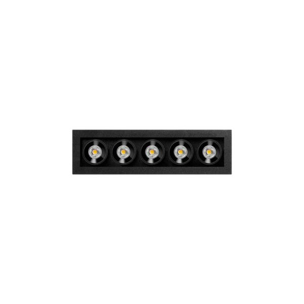 Downlight LED empotrable BLACK FOSTER MICRO RECESSED 5 Luces negro 2700K/3000K/4000K Dimmable/No Regulable Dali/Push