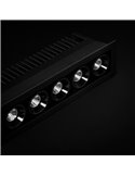 Downlight LED empotrable BLACK FOSTER MICRO RECESSED 5 Luces negro 2700K/3000K/4000K Dimmable/No Regulable Dali/Push