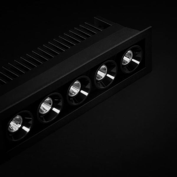 Downlight LED empotrable BLACK FOSTER MICRO RECESSED 5 Luces negro 2700K/3000K/4000K Dimmable/No Regulable Dali/Push