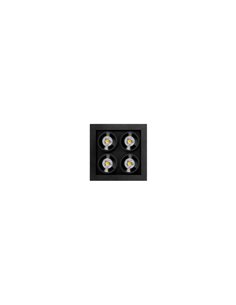 Downlight LED empotrable cuadrado BLACK FOSTER MICRO RECESSED 2X2 4 Luces negro 2700K/3000K/4000K Dimmable/No Regulable Dali/Pus