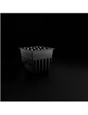 Downlight LED empotrable cuadrado BLACK FOSTER MICRO RECESSED 3X3 6 Luces negro 2700K/3000K/4000K Dimmable/No Regulable Dali/Pus