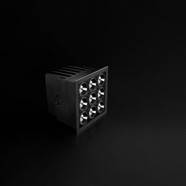 Downlight LED empotrable cuadrado BLACK FOSTER MICRO RECESSED 3X3 6 Luces negro 2700K/3000K/4000K Dimmable/No Regulable Dali/Pus