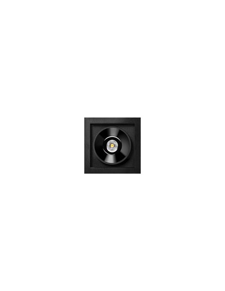 Downlight LED empotrable cuadrado BLACK FOSTER REC 1 SPOT 1 Luz 2700K/3000K/4000K Surtido de Colores, Regulable/No Regulable