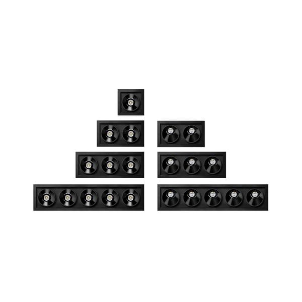 Downlight LED empotrable cuadrado BLACK FOSTER REC 1 SPOT 1 Luz 2700K/3000K/4000K Surtido de Colores, Regulable/No Regulable