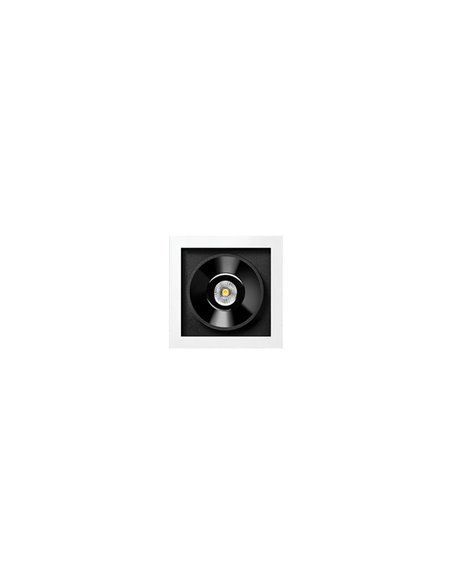 Downlight LED empotrable cuadrado BLACK FOSTER REC 1 SPOT 1 Luz 2700K/3000K/4000K Surtido de Colores, Regulable/No Regulable