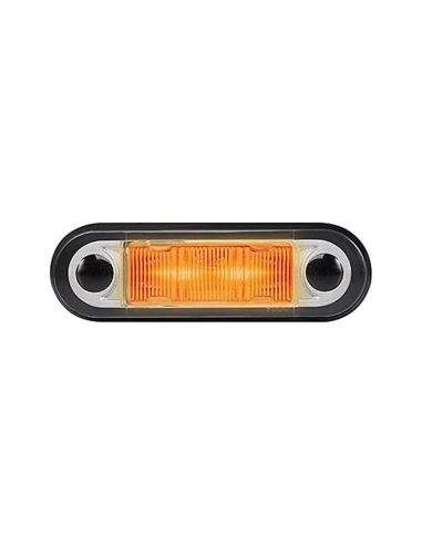 Feu de position LED HELLA 12/24V - Montage latéral - Jaune - ADR/GGVS - Câble 2500m