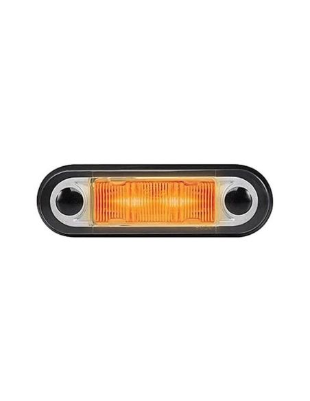 Feu de position LED HELLA 12/24V - Montage latéral - Jaune - ADR/GGVS - Câble 2500m