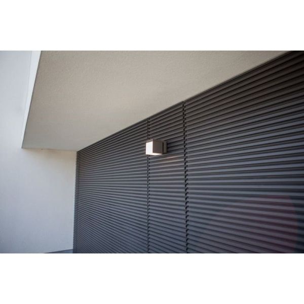 Aplique LED de pared exterior CUBA 1 cabezal 12,2W antracita/negro mate de 3000K/4000K