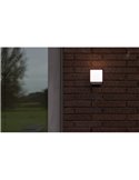 Aplique LED de pared exterior CUBA 1 cabezal 12,2W antracita/negro mate de 3000K/4000K