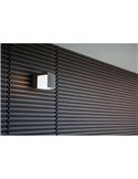 Aplique LED de pared exterior CUBA 1 cabezal 12,2W antracita/negro mate de 3000K/4000K