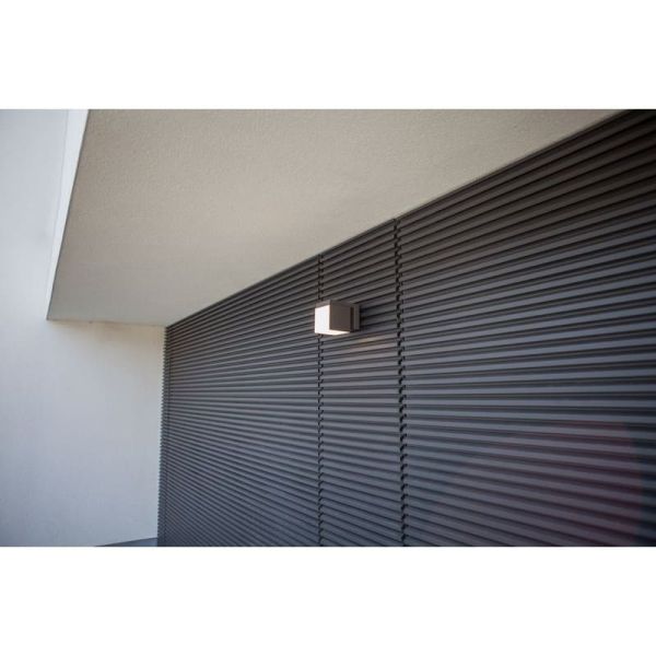 Aplique LED de pared exterior CUBA 1 cabezal 12,2W antracita/negro mate de 3000K/4000K