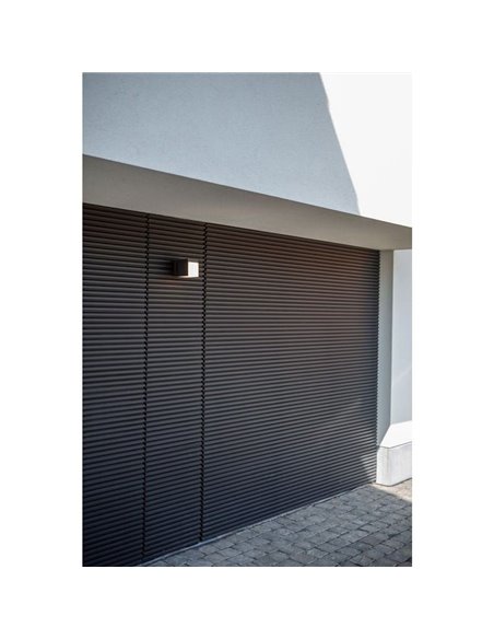 Aplique LED de pared exterior CUBA 1 cabezal 12,2W antracita/negro mate de 3000K/4000K