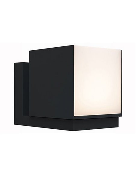 CUBA Aplique LED para exterior 1 cabeça 12,2W antracite/preto fosco 3000K/4000K