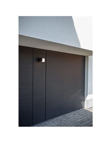 CUBA Aplique LED para exterior 1 cabeça 12,2W antracite/preto fosco 3000K/4000K