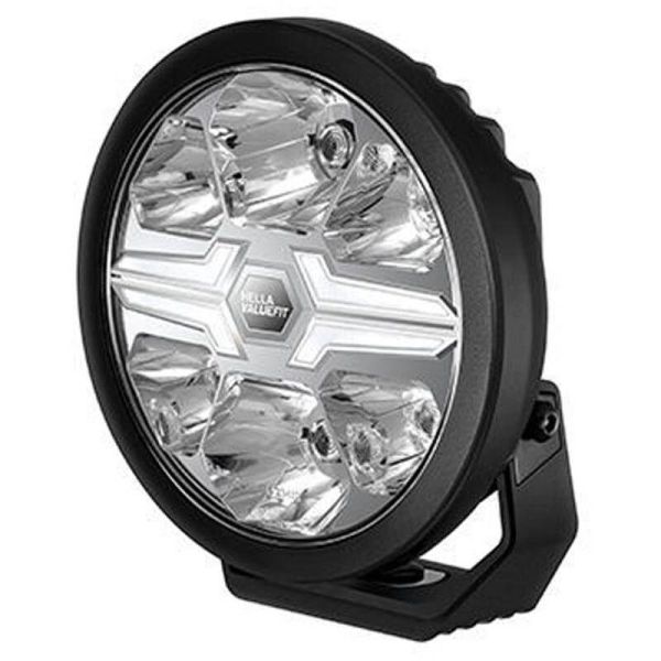 Faro LED 7" Homologado Blade Negro - Luz de Posición Blanca y Largo Alcance R10, R149, R148, 25 Puntos 1FJ 357 198-041 Hella