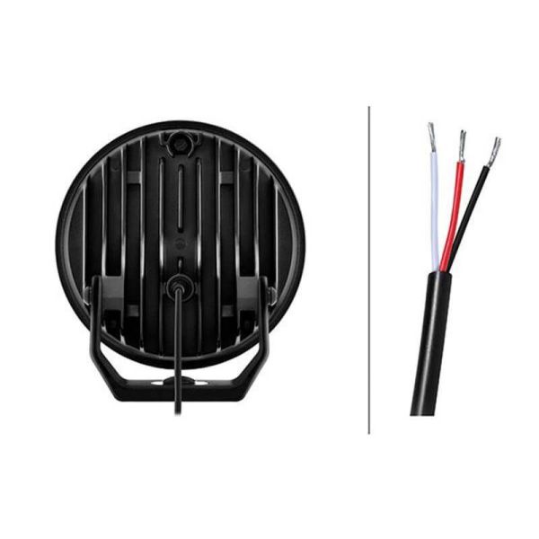 Faro LED 7&quot; Homologado Blade Negro - Luz de Posición Blanca y Largo Alcance R10, R149, R148, 25 Puntos 1FJ 357 198-041 Hella