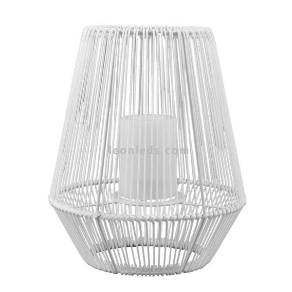 Sobremesa solar LED para exterior con sensor Mineros | LeónLeds Iluminación | lámpara solar blanca pequeña uz cálida