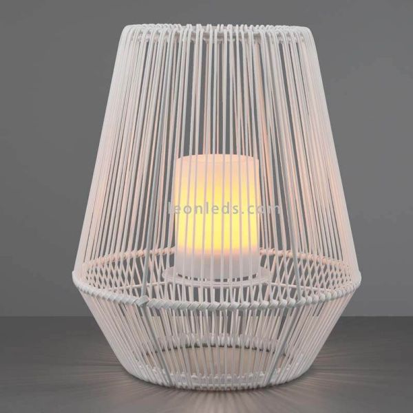 Lampe de table solaire LED d'extérieur avec capteur Mineros | Éclairage LeónLeds | petite lampe solaire blanche avec bougie