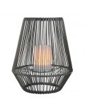 Lampe de table solaire LED d'extérieur avec capteur Mineros | Éclairage LeónLeds | petite lampe solaire noire