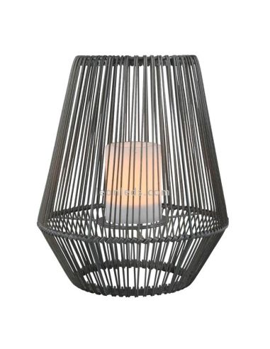Sobremesa solar LED para exterior con sensor Mineros | LeónLeds Iluminación | lámpara solar negra pequeña
