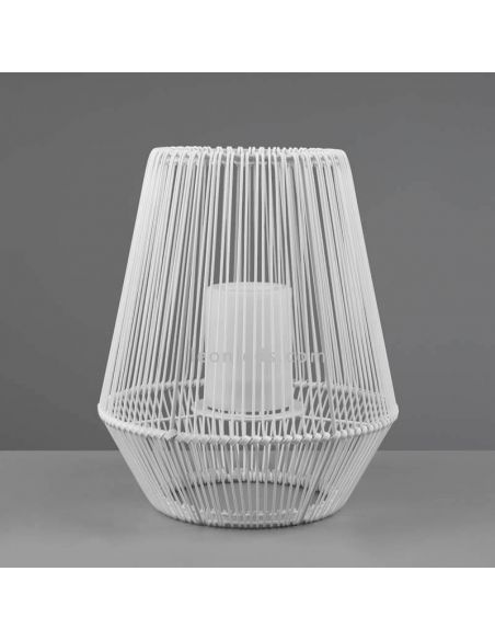 Sobremesa solar LED para exterior con sensor Mineros | LeónLeds Iluminación | lámpara solar blanca pequeña para restaurante