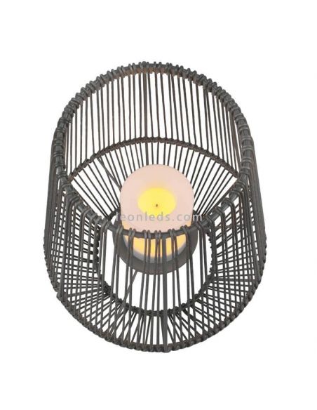 Sobremesa solar LED para exterior con sensor Mineros | LeónLeds Iluminación | lámpara solar negra pequeña plástico