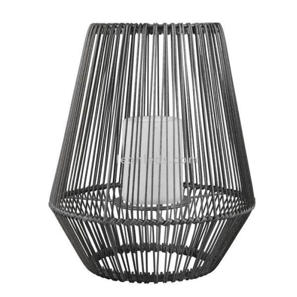 Sobremesa solar LED para exterior con sensor Mineros | LeónLeds Iluminación | lámpara solar negra pequeña luz cálida