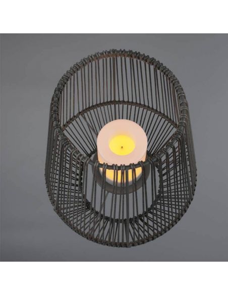 Sobremesa solar LED para exterior con sensor Mineros | LeónLeds Iluminación | lámpara solar negra pequeña portátil