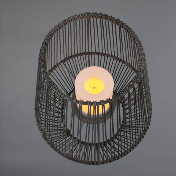 Lampe de table solaire LED d'extérieur avec capteur Mineros | Éclairage LeónLeds | petite lampe solaire noire portable