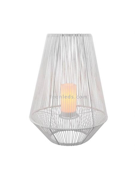 Candeeiro de mesa solar LED exterior com sensor Mineros | LeónIluminação Leds | lâmpada solar branca alta